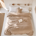 Beige Solid - Duvet Cover Set - T200
