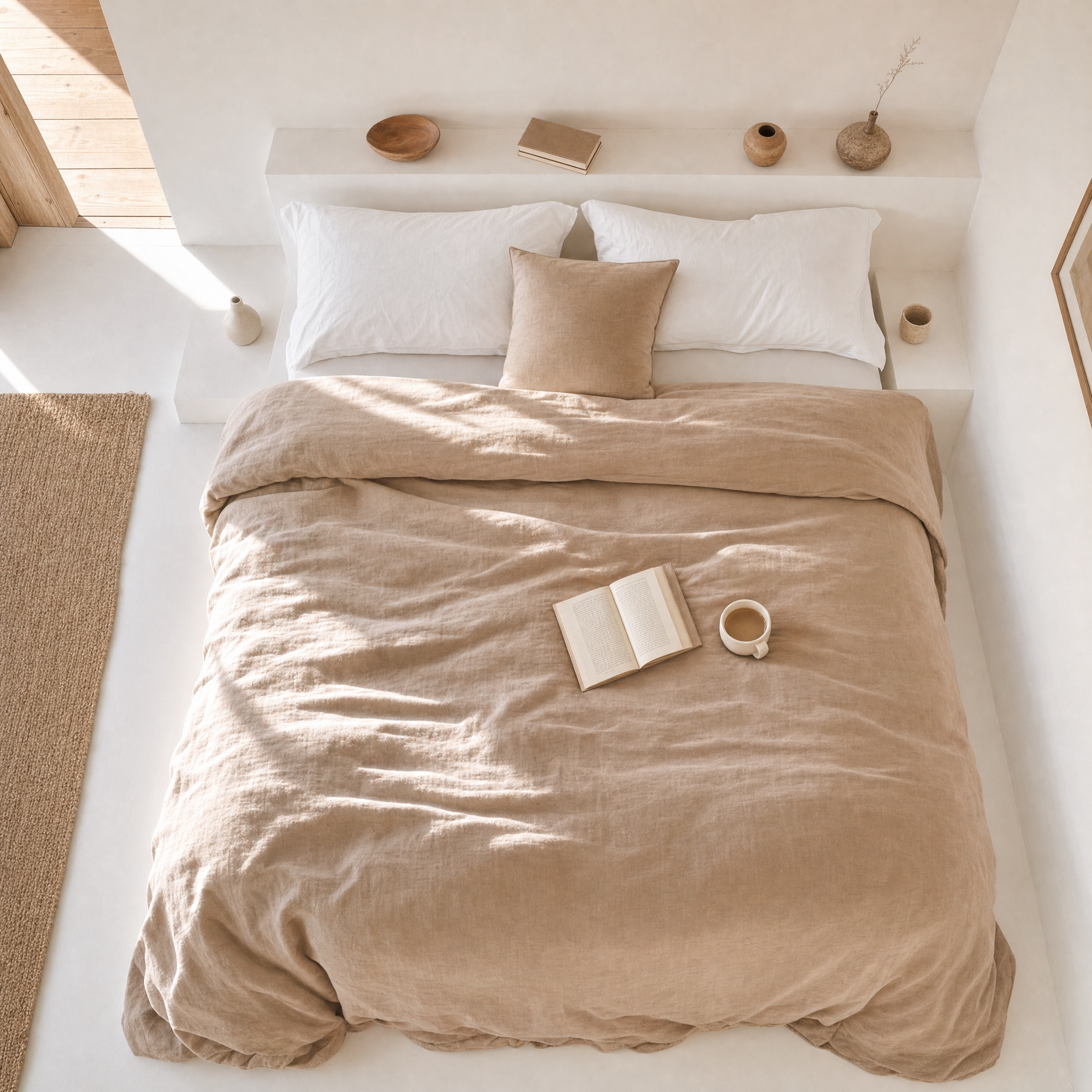 Beige Solid - Duvet Cover Set - T200