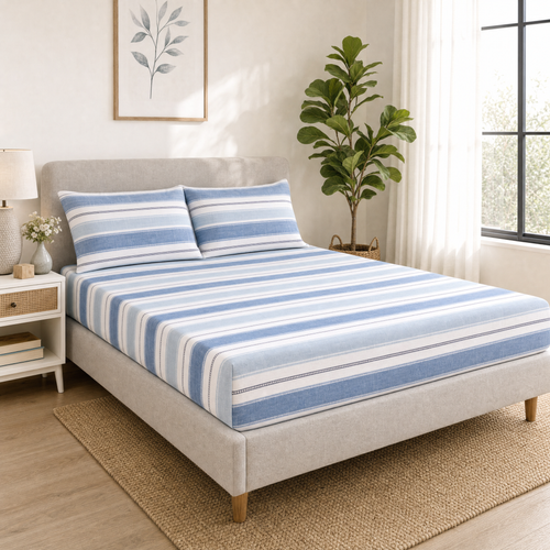 Blue Stripe Bedsheet - T150
