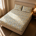 Golden Floral Bedsheet - T250