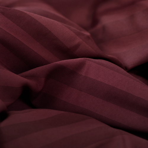 Burgundy Sateen Stripe Bedsheet - T250