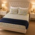 Golden Floral Bedsheet - T250