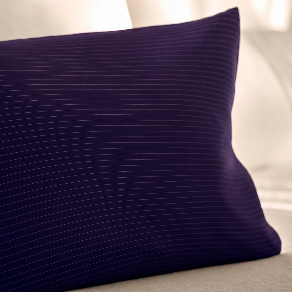 Royal Purple Sateen - Stripe Bedsheet - T250