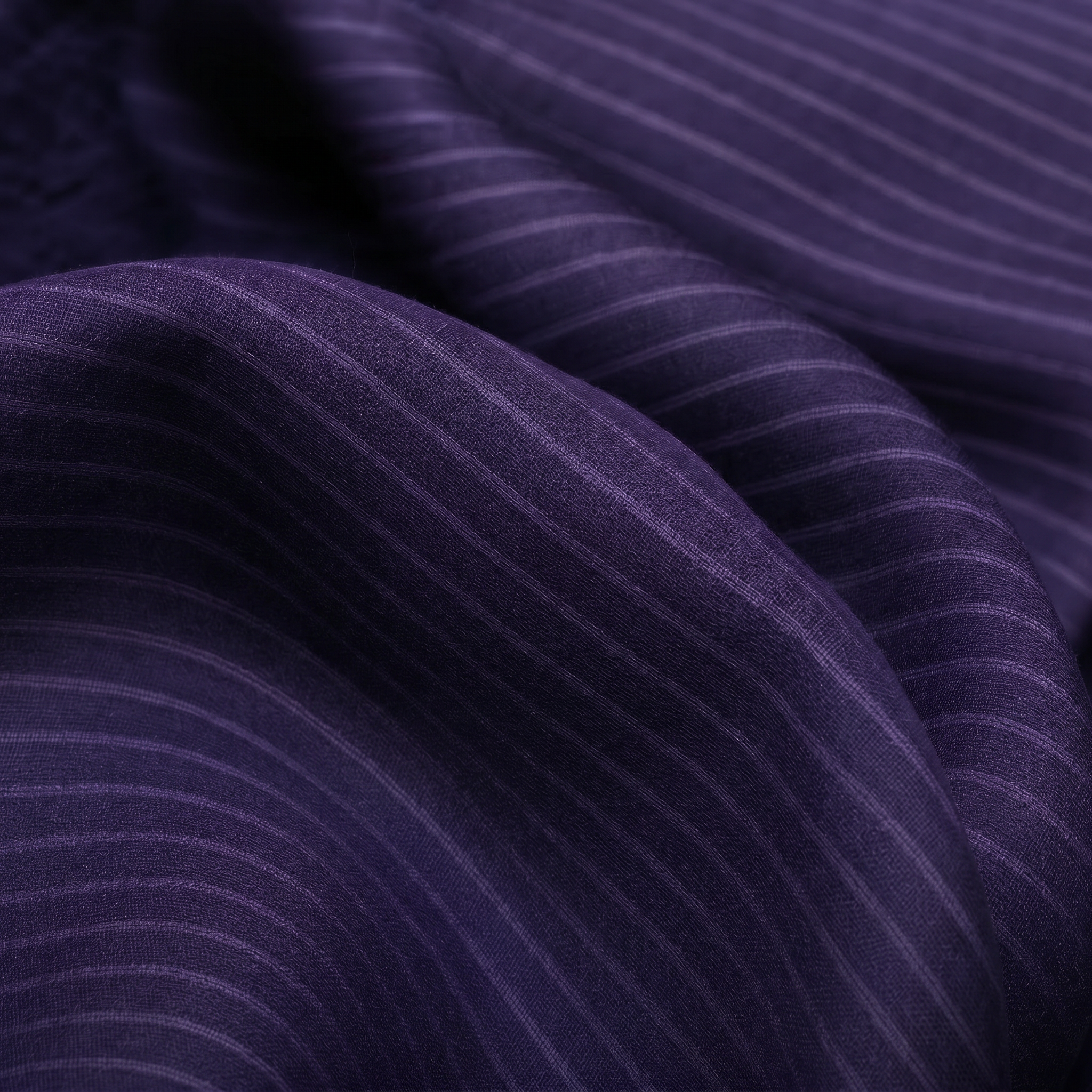 Royal Purple Sateen - Stripe Bedsheet - T250