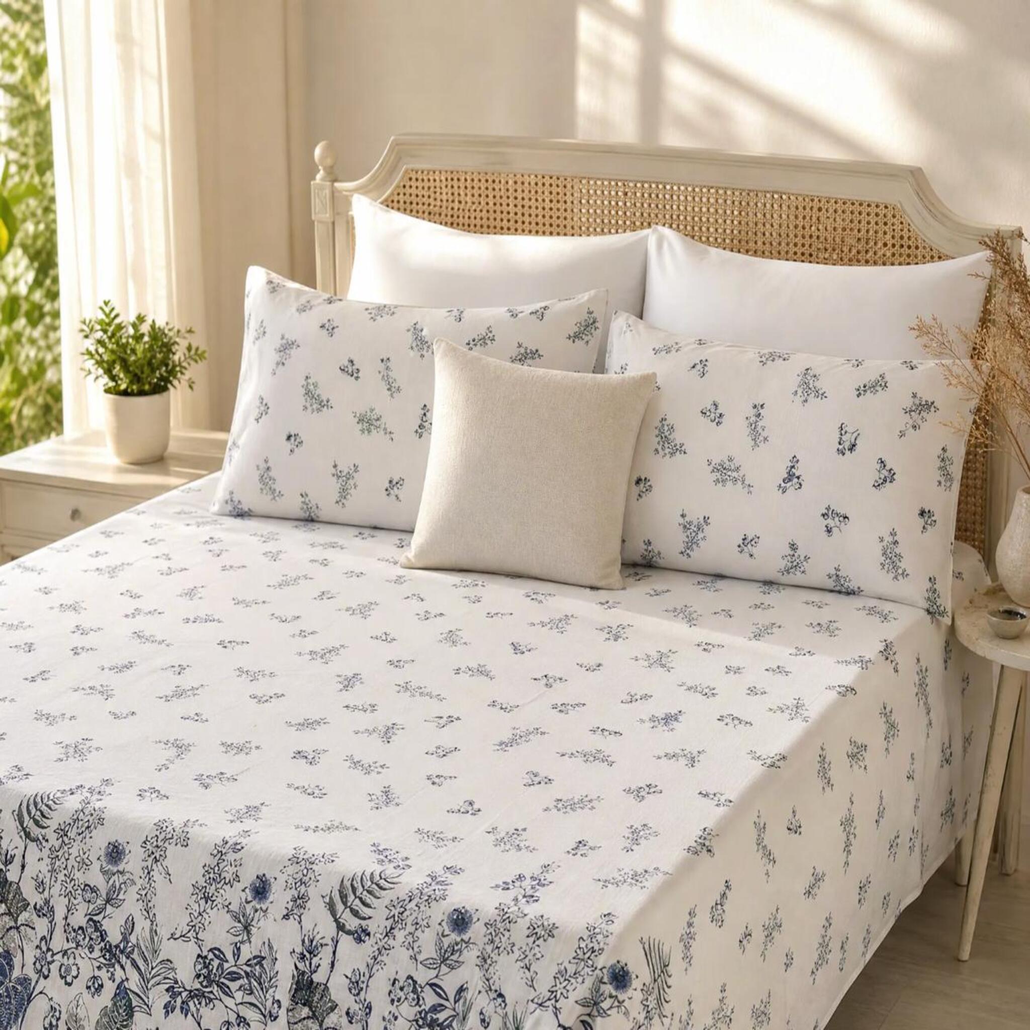 Ivory Garden Bedsheet - T200