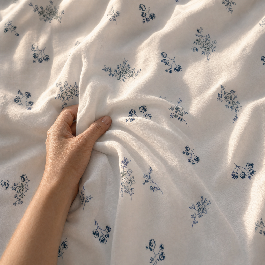 Ivory Garden Bedsheet - T200