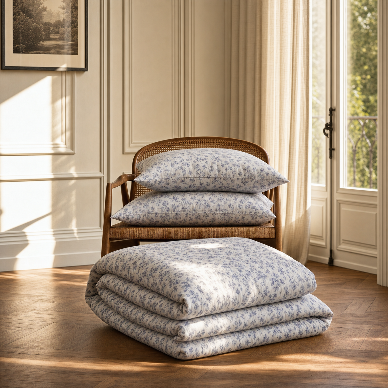 Navy Bloom - Duvet Cover Set - T150