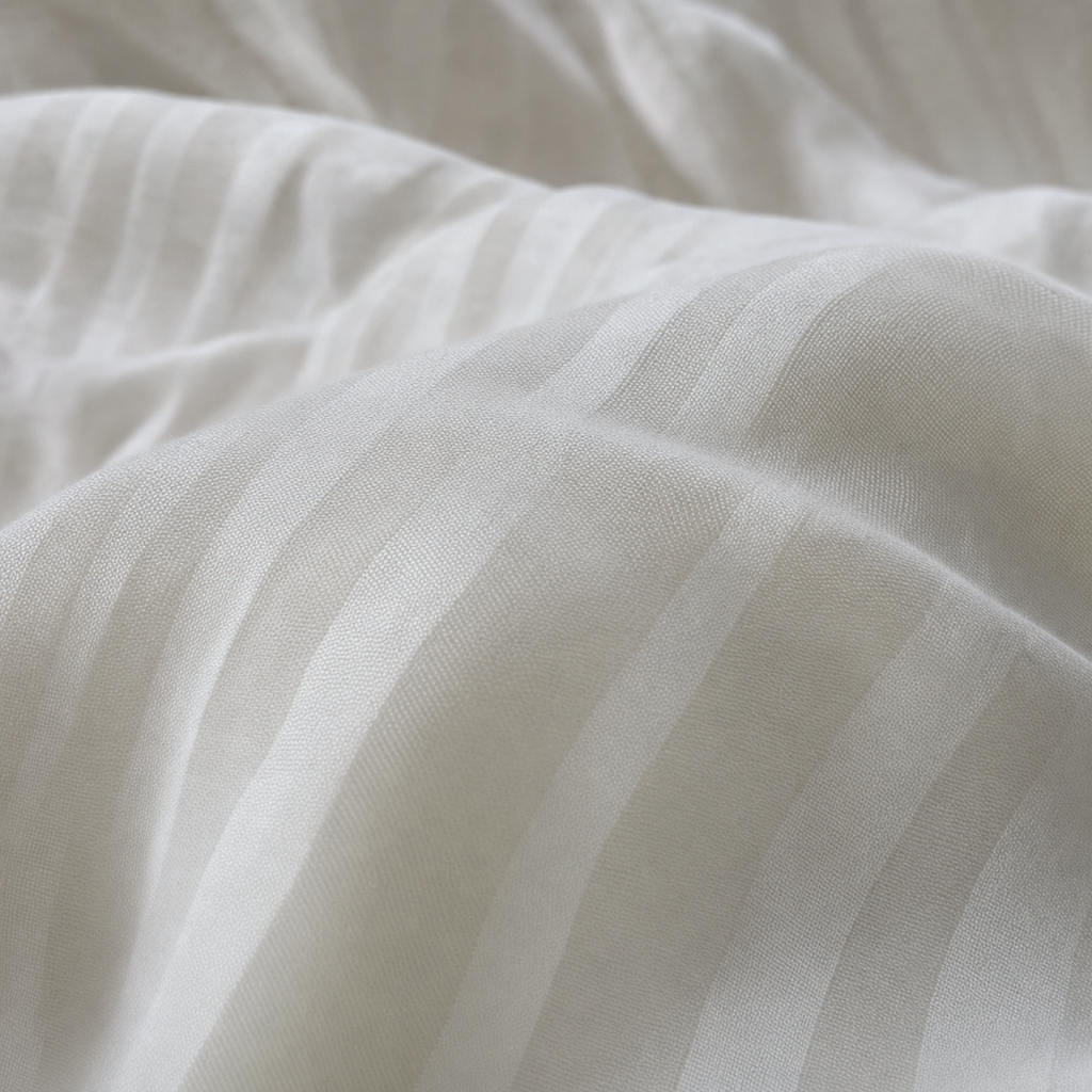 Offwhite Sateen Stripe - Duvet Cover Set - T250