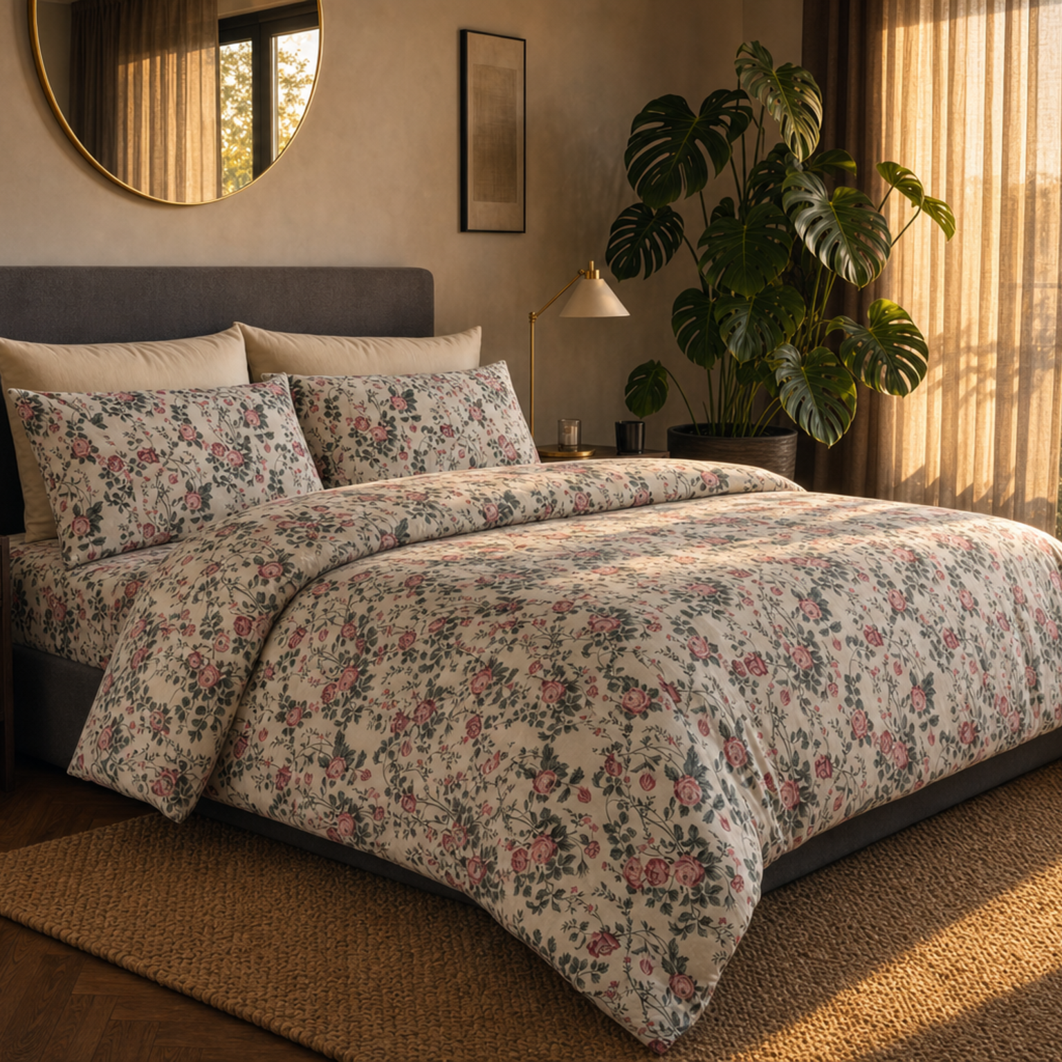 Rosewood Bloom - Duvet Cover Set - T150